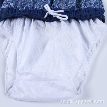 Shorts de playa con bordado de baño 100% poliéster